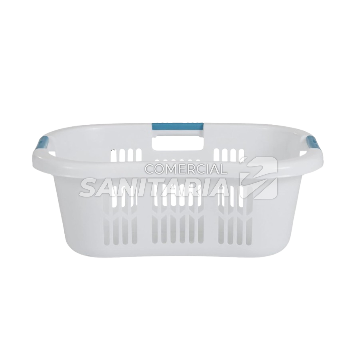 Imagen de CESTA DE LAVANDERIA CON ABRAZADERA 20GAL BLANCO